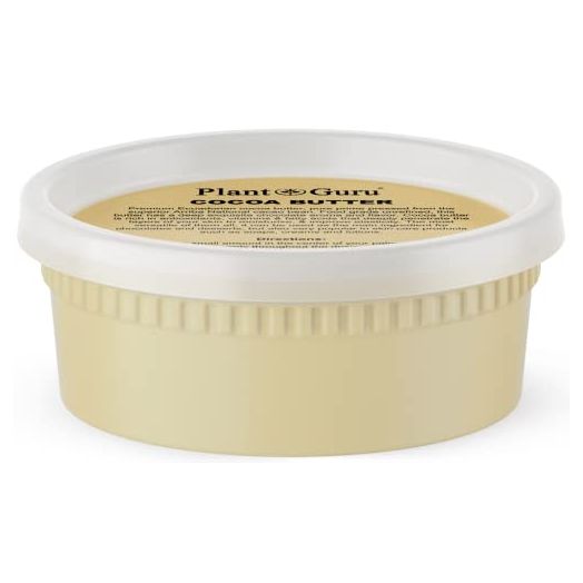 Raw Cocoa Butter 8 oz. 100% Pure Natural Unrefined FOOD GRADE Arriba Nacional Cacao Bean, Great For Chocolate Making, Soap, Lip Balm and Moisturizer For DIY Body Butters