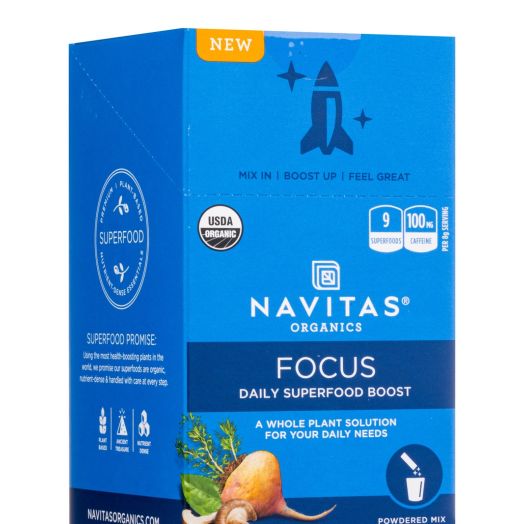 Navitas Organics Organic Focus Daily Superfood Boost - 15 Single-serve Sticks (0.28 oz / 8 Grams each)