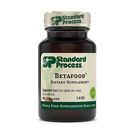 Standard Process Betafood - Digestive Health and Liver Support Supplement with Whole Food Blend of Oat Flour, Organic Beet Root, and Organic Beet Juice - 90 Tablets