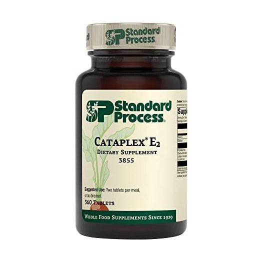 Standard Process Cataplex E2 - Whole Food Heart Health and Antioxidant with D-Alpha Tocopherol Vitamin E, Spanish Moss, Ascorbic Acid, Oat Flour, Inositol, Selenium - 360 Tablets