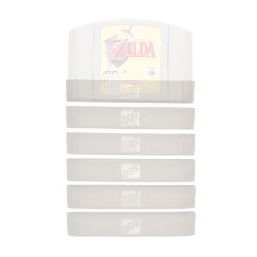 GGG0030 Video Game Cartridge Dust Cover 6 Pack: for Nintendo 64 Games (N64 Cart Protector Sleeve Cover or Case)