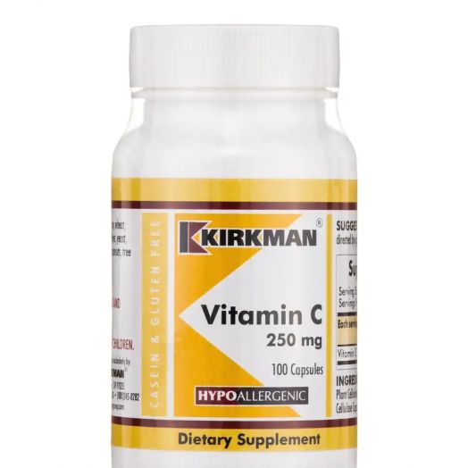 Kirkman Vitamin C 250 mg -Hypoallergenic - 100 Capsules