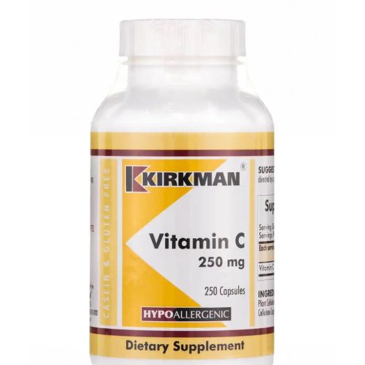 Kirkman Vitamin C 250 mg -Hypoallergenic - 250 Capsules