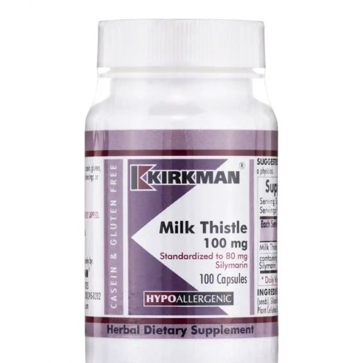 Kirkman Milk Thistle 100 mg -Hypoallergenic - 100 Capsules