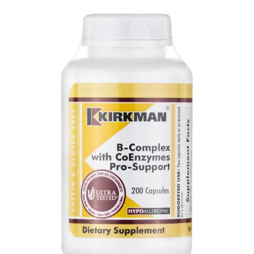 Kirkman B-Complex with CoEnzymes Pro-Support -Hypoallergenic - 200 Capsules