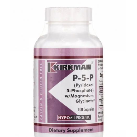 Kirkman P-5-P with Magnesium Glycinate -Hypoallergenic - 100 Capsules