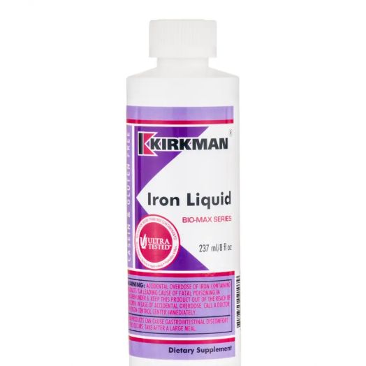 Kirkman Iron Liquid, Natural Peach-Mango Flavor - 8 fl. oz (237 ml)