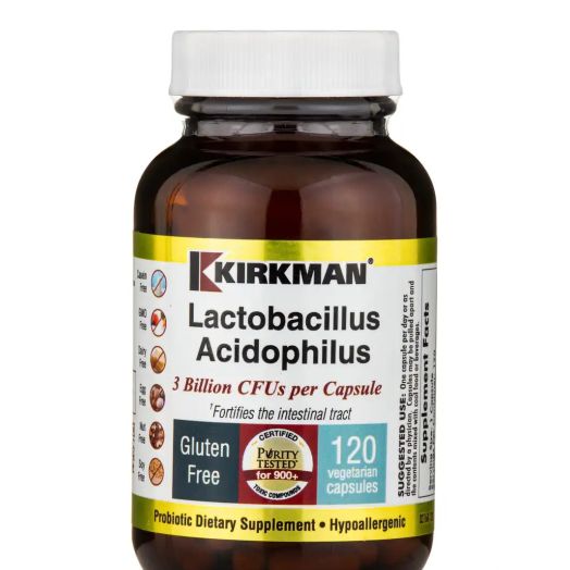 Kirkman Lactobacillus Acidophilus -Hypoallergenic - 120 Capsules