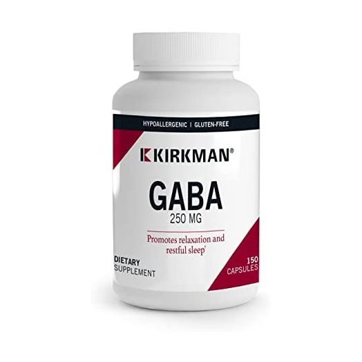 Kirkman, GABA 250 mg, 150 Capsules, Supports Relaxation, Promotes Restful Sleep, Hypoallergenic