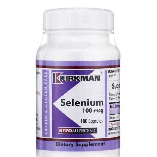 Kirkman Selenium 100 mcg -Hypoallergenic - 100 Capsules
