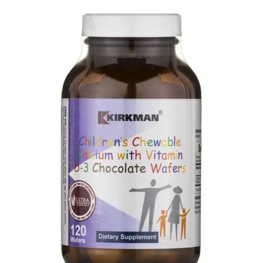Kirkman Children's Chewable Calcium with Vitamin D-3 Chocolate Wafers - 120 Wafers