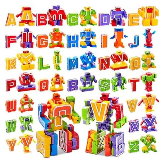 JOYIN Alphabet Robots Toys for Kids, ABC Learning Toys, Alphabots, Letters, Toddlers Education Toy, Carnival Prizes, Christmas Toys, Treasure Box and Prize for Classroom