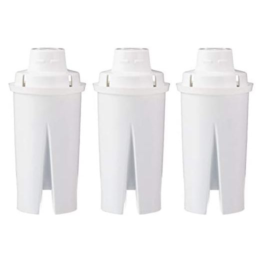 Amazon Basics Replacement Water Filters for Water Pitchers, Compatible with Brita - 3-Pack