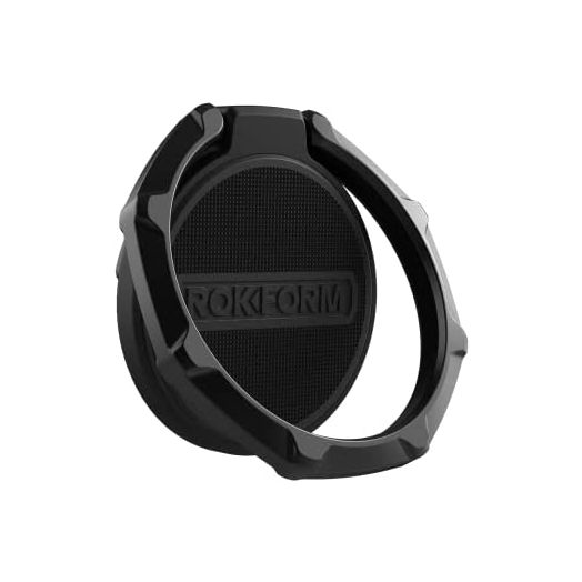 Rokform - Magnetic Sport Ring Grip and Stand, Thin Metal Cell Phone Ring Holder, Specially Designed for Rokform iPhone & Samsung Twist Lock Cases (Black)