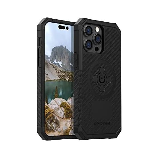 Rokform - iPhone 14 Pro Max Case, Rugged Series, Dual Magnetic, iPhone Cover with RokLock Twist Lock, Protective Apple Gear, Drop Tested Armor (Black)