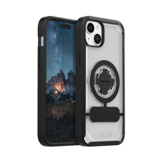 Rokform - iPhone 15 Plus Case, Crystal Series, Magnetic Clear iPhone 15 Plus Cover with RokLock Twist Lock, Slim Drop Tested Armor (Clear)