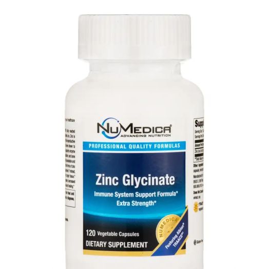 NuMedica Zinc Glycinate - 120 Vegetable Capsules