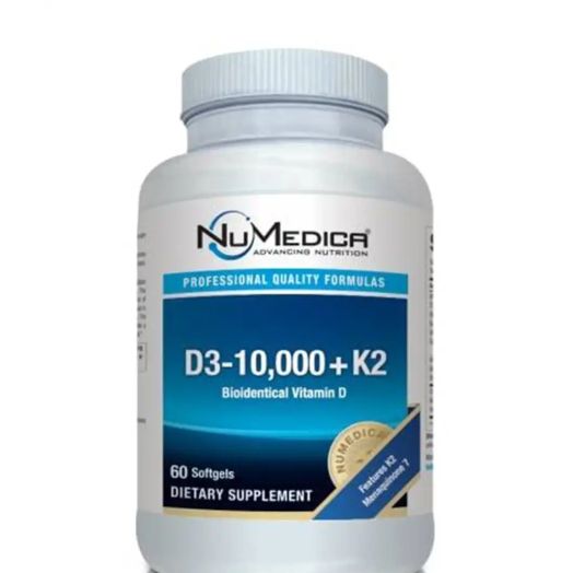 NuMedica D3-10,000 + K2 - 60 Softgels