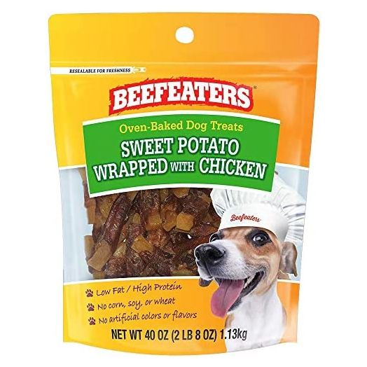 Beefeaters Sweet Potato Wrapped with Chicken Treat for Dogs | 40 oz