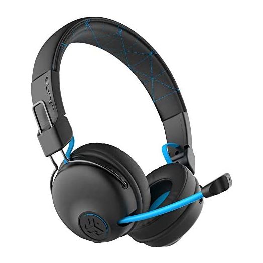 JLab Play Gaming Wireless Headset | 22+ Hour Bluetooth 5 Playtime 60ms Super-Low Latency for Mobile Gameplay | Retractable Boom Mic | AUX Gaming Cord Compatible with Gaming Consoles