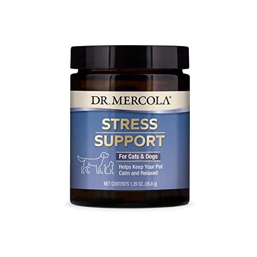 Dr. Mercola Stress Support for Cats & Dogs, 1.29 Oz. (36.8 g), Helps Keep Your Pet Calm and Relaxed, Non GMO, Gluten Free