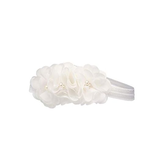 "Petals" Keepsake Headband for Christenings, Baptism and Baby Blessings (Ivory)