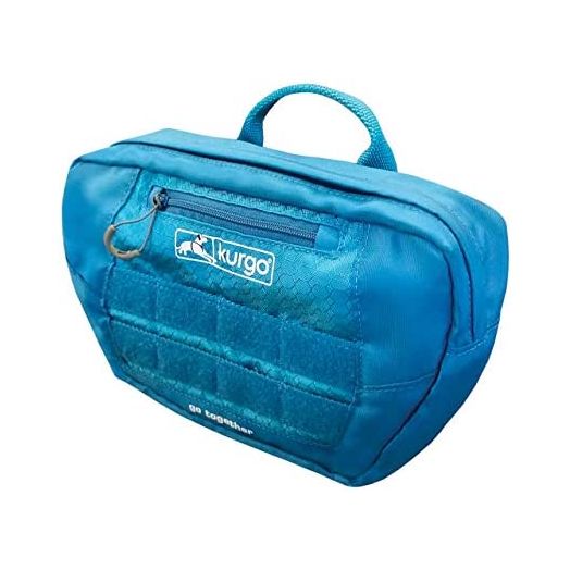 Kurgo Backpack Dog Harness Pack Add-Ons, Tactical MOLLE Pouch for Harnesses, Detachable Service Dog Pouches, RSG Pack Pannier (Coastal Blue)