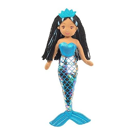 Linzy Toys,Aria Mermaid Doll, Soft Plush Mermaid, Blue, 18" Mermaid Toys for Little Girls, Sirena's para ninas, Sirena's Plush (89002)