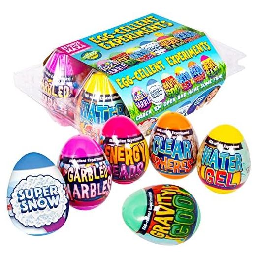 Be Amazing! Toys Egg-Cellent Experiment - 6 Pack Science Experiments for Children- Egg-Shaped Activity Kit for Boys and Girls - Easter Party Favor or Basket Stuffer - STEM for Kids 8+
