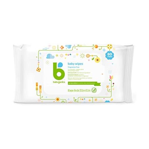 Babyganics Baby Wipes, Fragrance Free, 80 ct