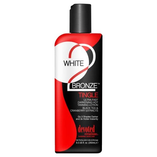 Devoted Creations White 2 Bronze, Tingle, Ultra Fast, Darkening Lotion 8.5 oz.