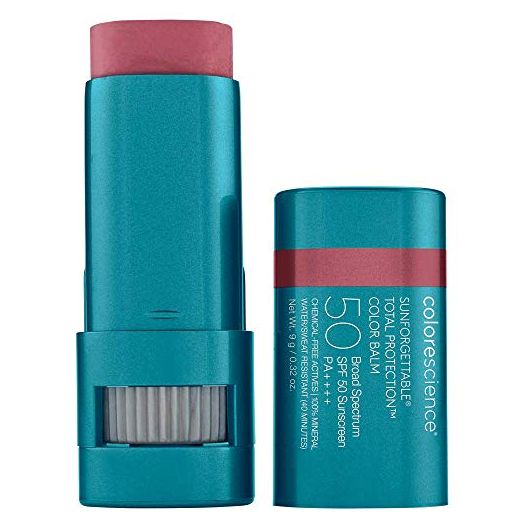 Colorescience Sunforgettable Total Protection Color Balm SPF 50, Mineral, Broad Spectrum, Buildable Lip & Cheek Color
