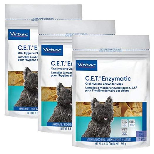 C.E.T. Enzymatic Oral Chew Dog 11-25lbs 30ct (3 Pack), Natural, Model Number: 90603-3