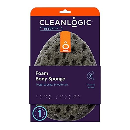 Clean Logic Charcoal Infused Sea Foam Body Sponge (Pack of 3)