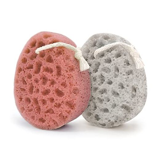 Spongentle Ultra Soft Body Loofah Sponge, Natural Colors, for Bath and Shower, Multiple Textures for Gentle Cleansing and Deep Exfoliation, Generous and Rich Lather, (Pack of 2)