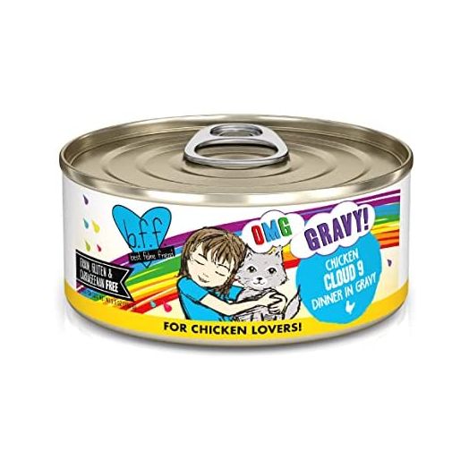 B.F.F. OMG - Best Feline Friend Oh My Gravy!, Chicken Cloud 9 with Chicken in Gravy, 5.5oz Can (Pack of 8)