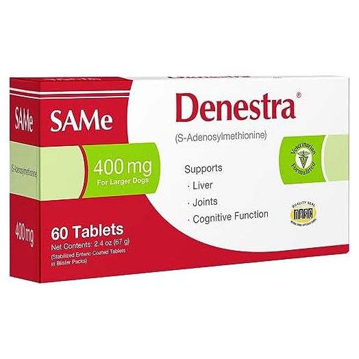 Same for Dogs - S-Adenosyl-L-Methionine - Liver, Joint and Cognitive Support for Large Dogs - Vet Approved - 400 mg - 60 Tablets