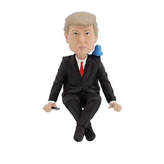 Royal Bobbles Donald Trump Media Monitor Bobblehead (Computer Sitter), Premium Polyresin Lifelike Figure, Unique Serial Number, Exquisite Detail