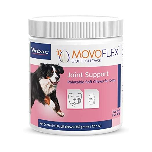 MOVOFLEX Dog Hip & Joint Support for Large Dogs - Veterinarian Formulated - One Chew A Day Serving Size - Gluten Free - 60 Soft Chews