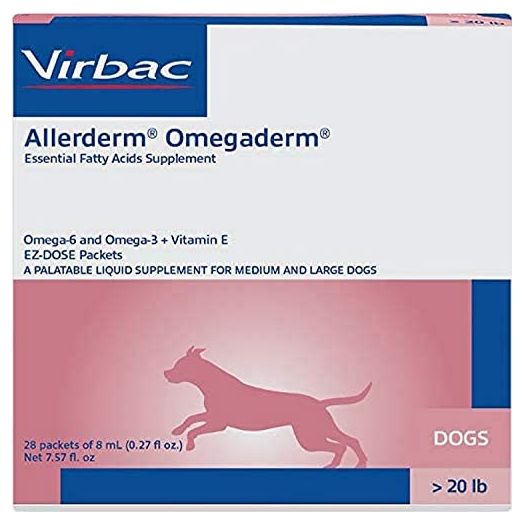 Virbac Allerderm Omegaderm EZ-Dose Packets for Medium & Large Dogs 28 Count