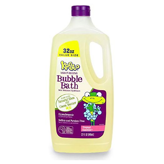 Kandoo Moisturizing Kids Bubble Bath with Shea and Cocoa Butter, Tropical Smoothie Scent, 32 Fluid Ounce