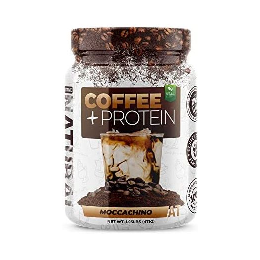 About Time Coffee + Whey Protein, 1.03lb Jar, Coffee Mochaccino