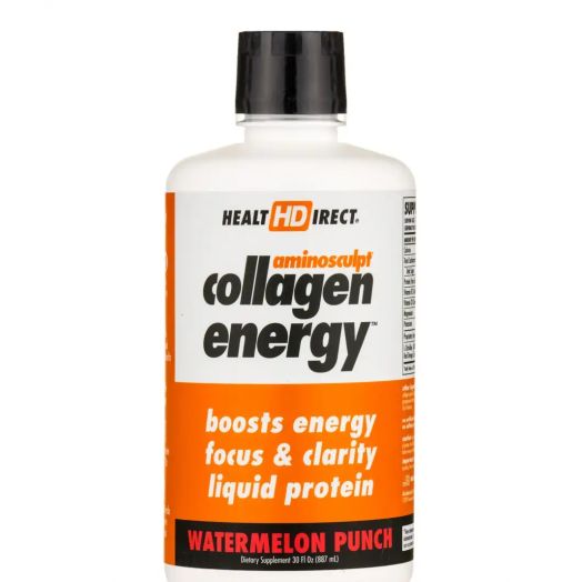 Health Direct AminoSculpt Collagen Energy, Watermelon Punch - 30 fl. oz (887 ml)