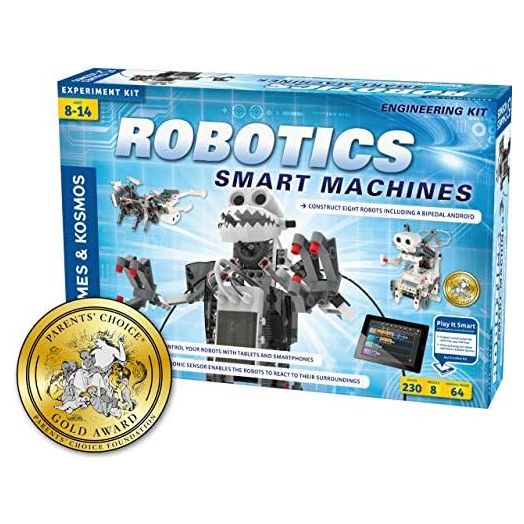 Thames & Kosmos | Robotics Smart Machines | Robotics for Kids 8 and up | STEM Kit builds 8 Robots | Full Color Manual to help with assembly | Requires tablet or smartphone | Parents' Choice Gold Award