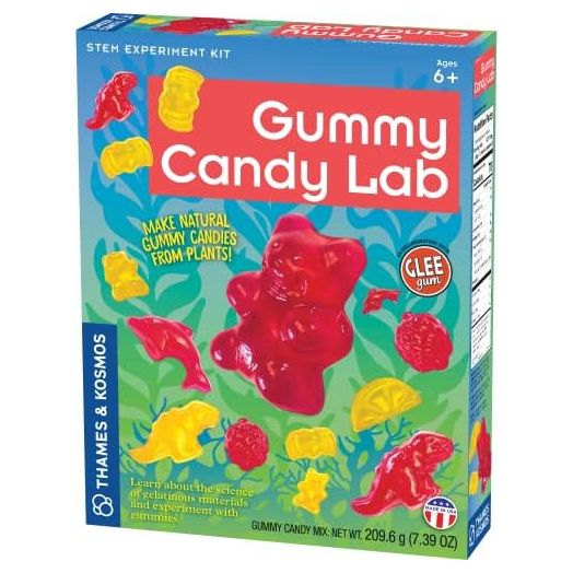 Thames & Kosmos Gummy Candy Lab - Bears, Fruit, Dolphins & Dinosaurs! Sweet Science STEM Experiment Kit, Make Your Own Gummy Candies in Cool Shapes & Colors | Learn Chemistry | New & Improved Formula
