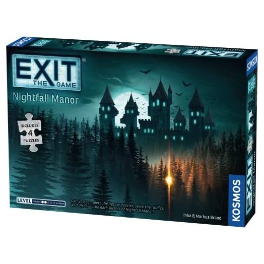 Thames & Kosmos EXIT: Nightfall Manor (with Jigsaw Puzzles), EXIT: The Game, A Kosmos Game, Family-Friendly