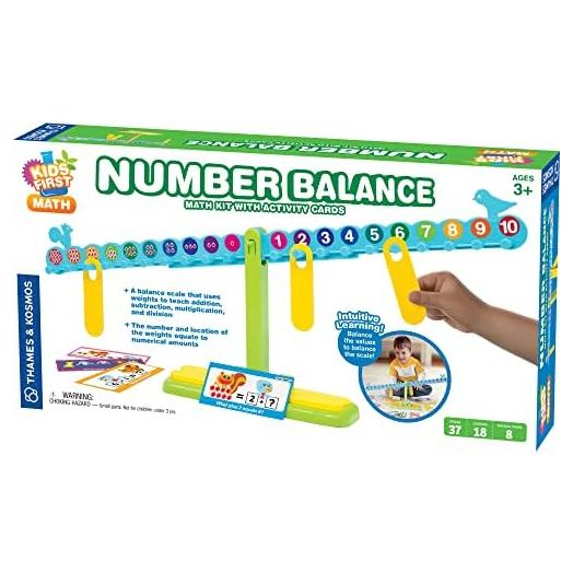 Thames & Kosmos Kids First Math: Number Balance with Activity Cards for Preschoolers Ages 3 to 5 | Intuitive, Visual Method for Learning Basic Math | Addition, Subtraction, Multiplication, Division