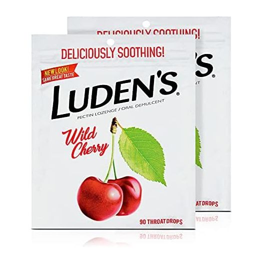 Ludens Throat Drops, Wild Cherry, 90 Drops, Pack of 2