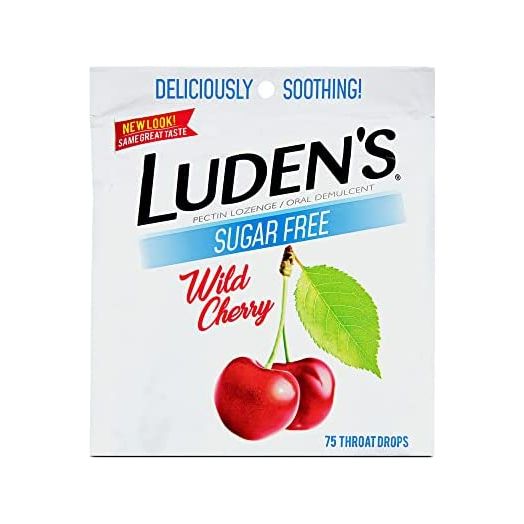 Luden’s Sugar Free Soothing Throat Drops, Wild Cherry Flavor, 75 Drops