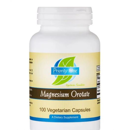 Priority One Magnesium Orotate - 100 Vegetarian Capsules